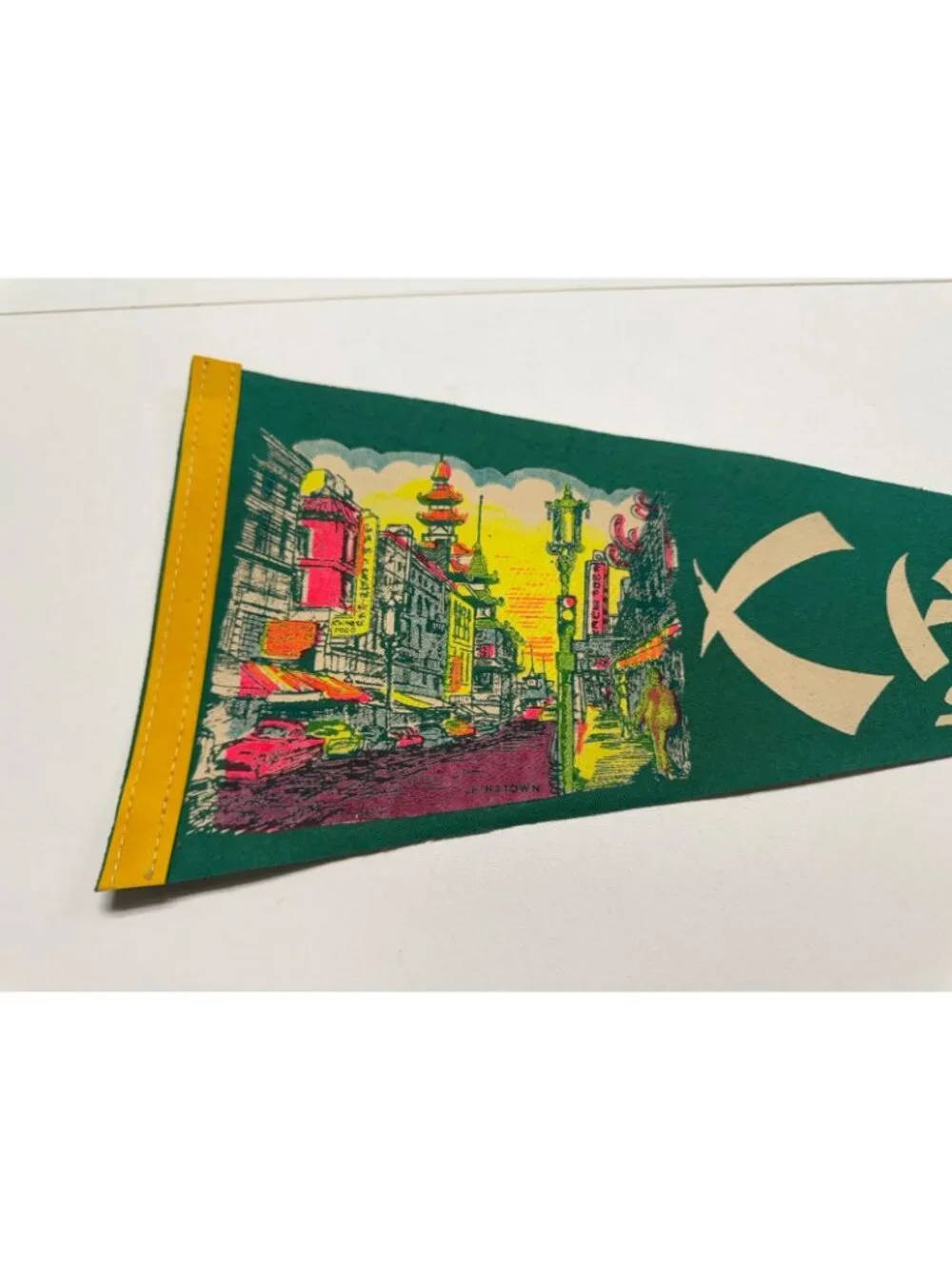Vintage Chinatown San Francisco, California pennant